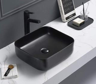 Раковина CeramaLux 2106 черная 39 см